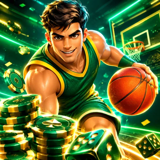 Jogador de basquete arremessando à cesta