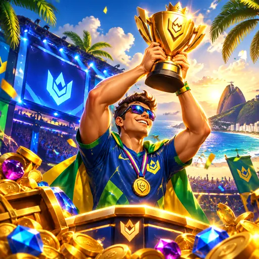 Palco de eSports com telões e plateia durante final de campeonato